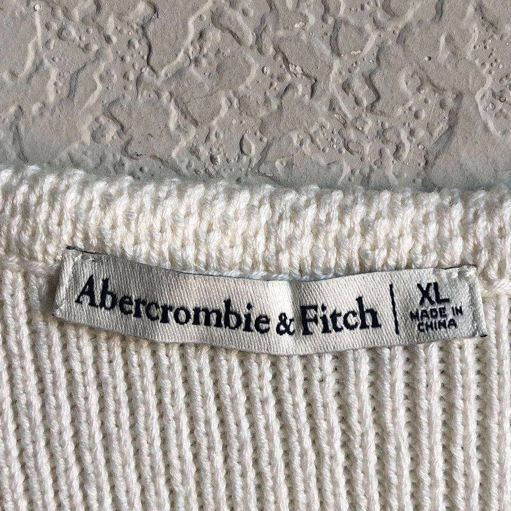 NWT Abercrombie and Fitch Mara Sweater Vest XL Cream Ivory - Picture 8 of 12